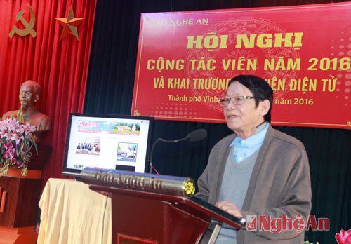 Bác Trần Văn Hiền, nguyên Phó Tổng biên tập Báo Nghệ An 