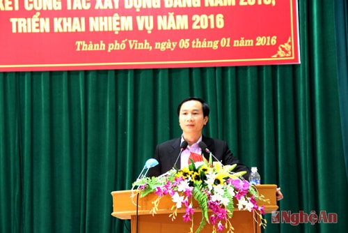 Đại diện Báo Nghệ An phát biểu tại hội nghị.