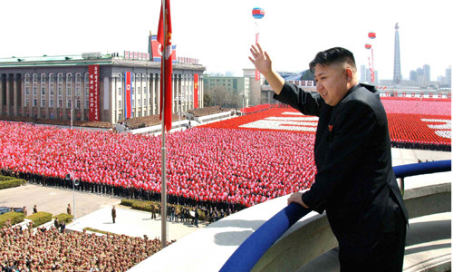Nhà lãnh đạo Kim Jong-un tại một lễ diễu binh ở Bình Nhưỡng. Ảnh: AP.