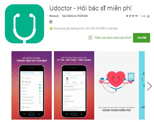 Cài đặt Udoctor qua Google Play.