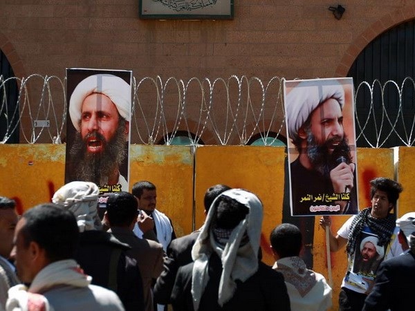 Biểu tình phản đối vụ xử tử giáo sỹ Nimr al-Nimr. (Nguồn: AFP)