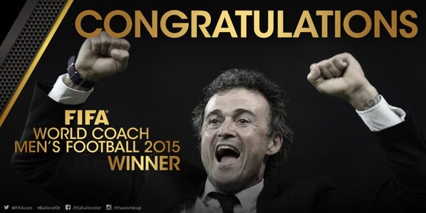 Luis Enrique  đoạt giải HLV nam xuất sắc năm 2015