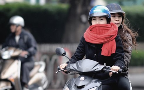 Không khí lạnh gây mưa, rét ở miền Bắc.