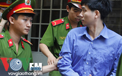 Bị cáo Phong tại tòa sơ thẩm.