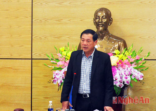 Phó chủ tịch UBND tỉnh Lê Minh Thông kết luận buổi làm việc