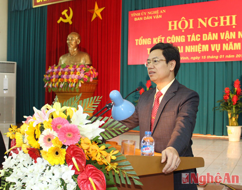 Đồng chí Nguyễn Xuân Sơn - Phó Bí thư Thường trực Tỉnh ủy phát biểu chỉ đạo hội nghị.