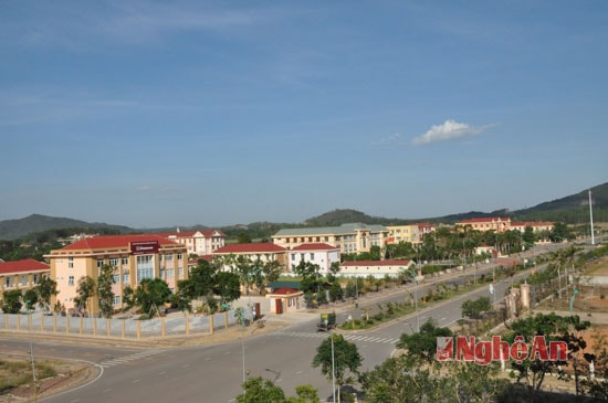 Khu hành chính huyện Nghĩa Đàn.