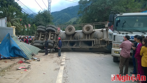 Hiện trường vụ tai nạn.