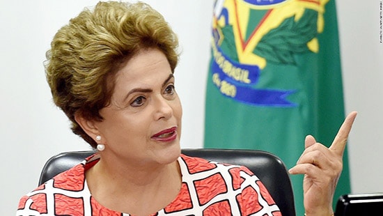 Bà Dilma Rousseff, 68 tuổi, Tổng thống thứ 36 của Brazil và là người phụ nữ đầu tiên lên nắm quyền tại nước này.