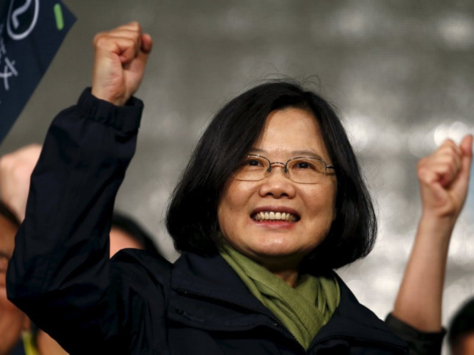 Bà Thái Anh Văn - đại diện đảng đối lập chính DPP đắc cử người đứng đầu chính  quyền Đài Loan (Trung Quốc) hôm 16/1. Ảnh: Internet.