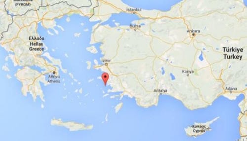 Khu vực biển Aegean – một trong những điểm nóng chìm tàu trong chặng đường vượt biển đến châu Âu của người di cư. Ảnh: Google Maps.