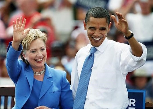 Tổng thống Mỹ Barack Obama và bà Hillary Clinton. (Nguồn: Getty Images)