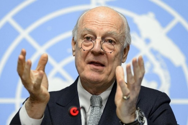 Đặc phái viên về vấn đề Syria của Liên hợp quốc - ông Staffan De Mistura sẽ chủ trì các cuộc đàm phán tại Geneva diễn ra từ ngày 29/1 tới. Ảnh: AFP.