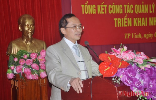 Ông Lưu Công Vinh- Phó giám đốc Sở nội vụ, Trưởng ban tôn giáo tỉnh chia sẻ thuận lợi, khó khăn trong công tác quản lý nhà nước về tôn giáo