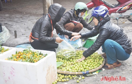 những mớ táo còn sót lại được chào bán với giá rẻ