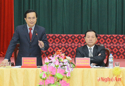 Đồng chí Lê Ngọc Hoa - Phó Chủ tịch UBND tỉnh tin tưởng Hội nghị gặp mặt nhà đầu tư năm nay sẽ gặt hái được nhiều thành công, thu hút được nhiều dự án đầu tư mới.