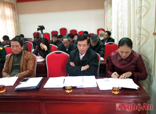 Toàn cảnh Hội nghị hiệp thương lần thứ I tại huyện Nghĩa Đàn.