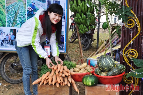 Sản phẩm của mô hình Thanh niên xã Nam Tân tại Lễ hội. 