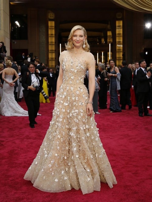 Riêng bộ đầm màu nude đính hàng trăm viên pha lê Swarovski từ thương hiệu Armani đã tiêu tốn của minh tinh Cate Blanchett 100.000 USD (khoảng 2,2 tỷ đồng) năm 2014. Nếu tính thêm trang sức và đôi giày hiệu, tổng chi phí lên đến 18,1 triệu USD (khoảng 402 tỷ đồng).