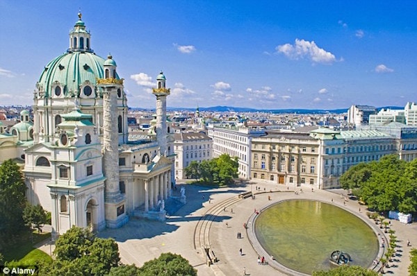 Thủ đô Vienna, Áo đã vượt qua 229 thành phố khác để trở thành thành phố đáng sống nhất trên thế giới.