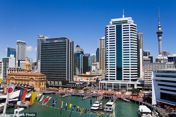 Vị trí thứ 3: Auckland, New Zealand với cơ sở hạ tầng ổn định và nhiều chỗ ở.