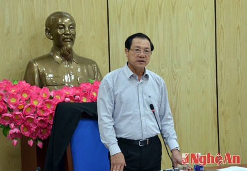 Đồng chí Phó Chủ tịch UBND tỉnh yêu cầu các sở, ban, ngành và thành phố Vinh thực hiện tốt công tác đảm bảo mặt bằng cho dự án triển khai tốt.