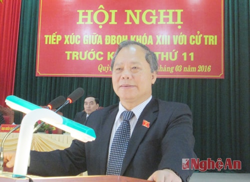 Ông Phan Trung Lý tiếp thu những ý kiến, kiến nghị của cử tri