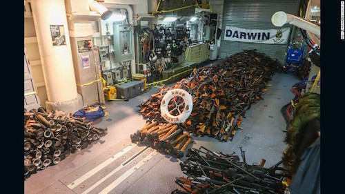 Hình ảnh vũ khí bị bắt giữ bởi Hải quân Australia. 