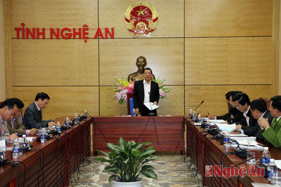 Đồng chí Lê Minh Thông chủ trì và phát biểu chỉ đạo tại cuộc họp