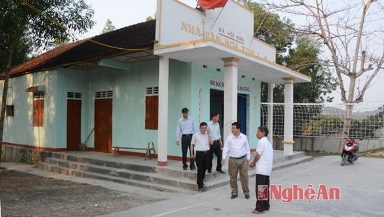 Nhà văn hóa xóm 4 xã Hội Sơn - Anh Sơn sau khi đầu tư nâng cấp đã khang trang.