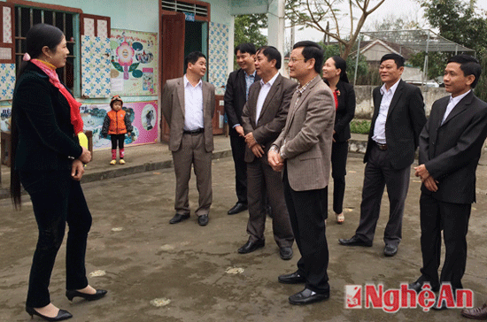 Lãnh đạo huyện Anh Sơn kiểm tra 