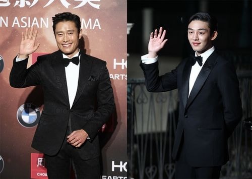 Hai tài tử Hàn Lee Byung Hun (trái) và Yoo Ah In.