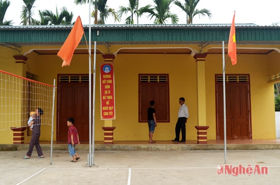 Hiện nay, 14 xóm đều có nhà văn hóa đạt chuẩn