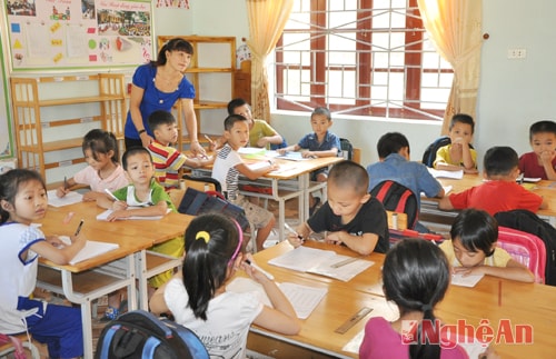 Lớp học VNEN tại Trường tiểu học Hòa Hiếu