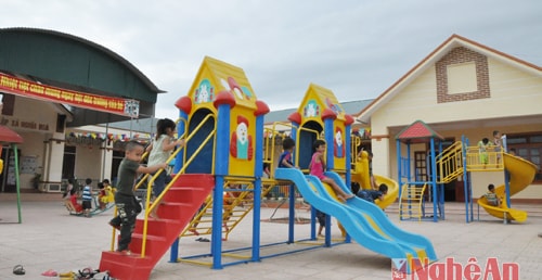 Trường mầm non Nghĩa Hòa đạt chuẩn