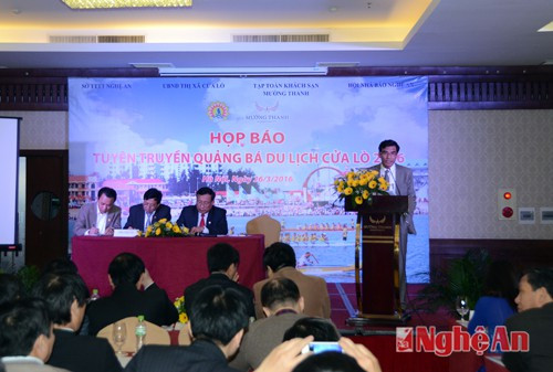 Cuộc họp báo có sự tham gia của lãnh đạo thành phố Vinh, huyện Nam Đàn nhằm nâng cao hiệu quả quảng bá điểm đến.
