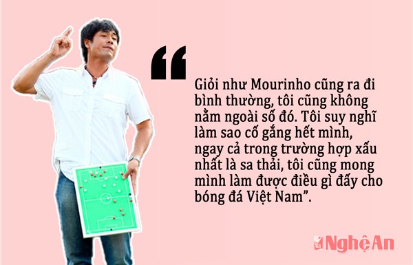 Đó là chia sẻ của HLV Nguyễn Hữu Thắng sau khi đặt bút ký hợp đồng 2 năm với LĐBĐ Việt Nam. Câu nói này của HLV Hữu Thắng, thể hiện tinh thần, ý chí của ông.