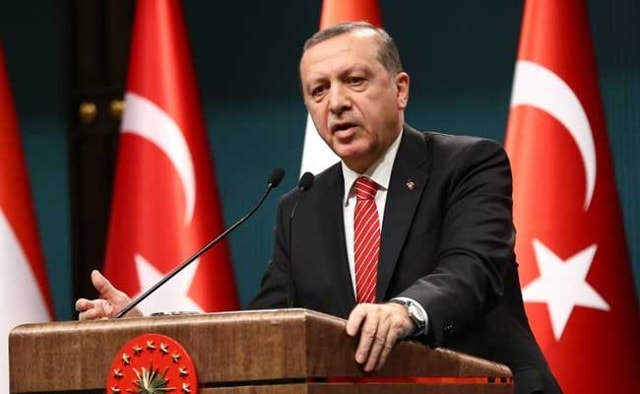 Tổng thống Thổ Nhĩ Kỳ Recep Tayyip Erdogan khẳng định ủng hộ Azerbaijan trong cuộc xung đột với Armenia. Ảnh: AP.