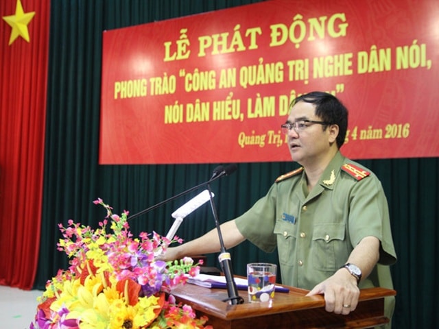 Đại tá Vũ Chiến Thắng, giám đốc Công an tỉnh Quảng Trị.