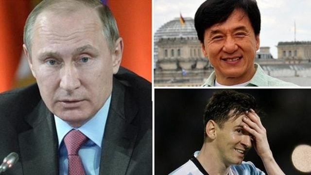 Tài khoản bí mật của bạn bè Tổng thống Nga Putin, ngôi sao Thành Long và danh thủ Messi xuất hiện trong tài liệu bị rò rỉ. Ảnh: vtc.