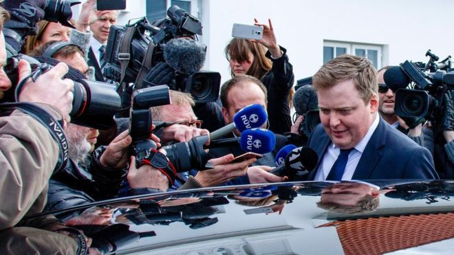 Thủ tướng Iceland, David Gunnlaugsson lãnh đạo đầu tiên “rời bỏ chức vụ” sau bê bối Hồ sơ Panama. Ảnh: BBC.