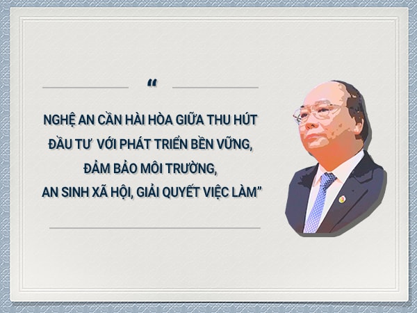 Đồng chí Nguyễn Xuân Phúc phát biểu khi về thăm Công ty Nam Đàn Hanosimex, tháng 9/2014