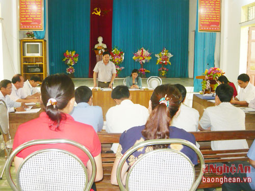 Đoàn giám sát của UB MTTQ tỉnh về kiểm tra, g ... chuẩn bị bầu cử tại xã Châu Thái-Quỳ Hợp
