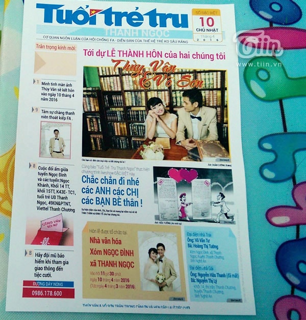 Tấm thiệp cưới lạ mắt