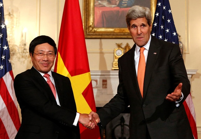 Phó Thủ tướng, Bộ trưởng Ngoại giao Phạm Bình Minh và Ngoại trưởng Mỹ John Kerry