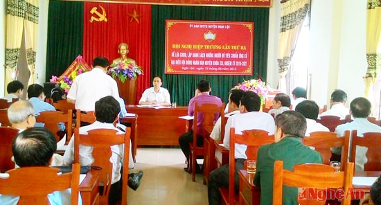 Quang cảnh Hội nghị Hiệp thương lần 3 ở Nghi Lộc.