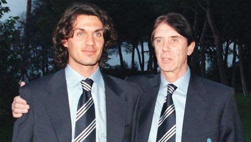 Cả cố HLV Cesare Maldini và cậu con trai cả Paolo đều là biểu tượng của Milan