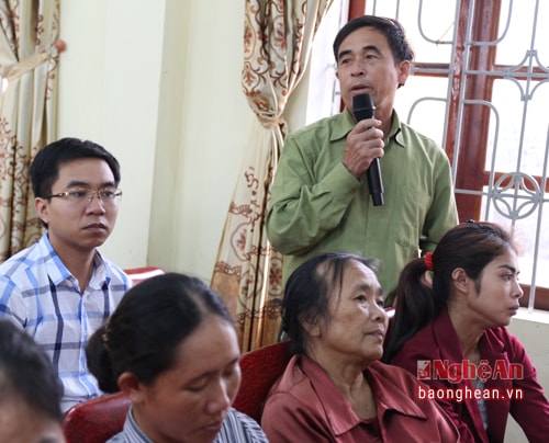 Ông Trương Đình Tống- ( xóm Yên Thọ) bày tỏ sự đồng tình đối với phương án bồi thường bằng đất nông nghiệp nhưng đề nghị nhà nước xem xét hỗ trợ thêm đối với đất hạng 3
