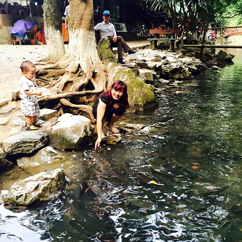 Suối cá thần ở Thanh Hóa cũng là địa điểm được check in nhiều trên facebook người Nghệ dịp nghỉ lễ này.