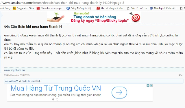 Mua hàng thanh lý trên mạng cũng có nhiều rủi ro. Một nickname trên diễn đàn lamchame.com than thở, mua một chiếc đàn cho con mà khi nhận về 